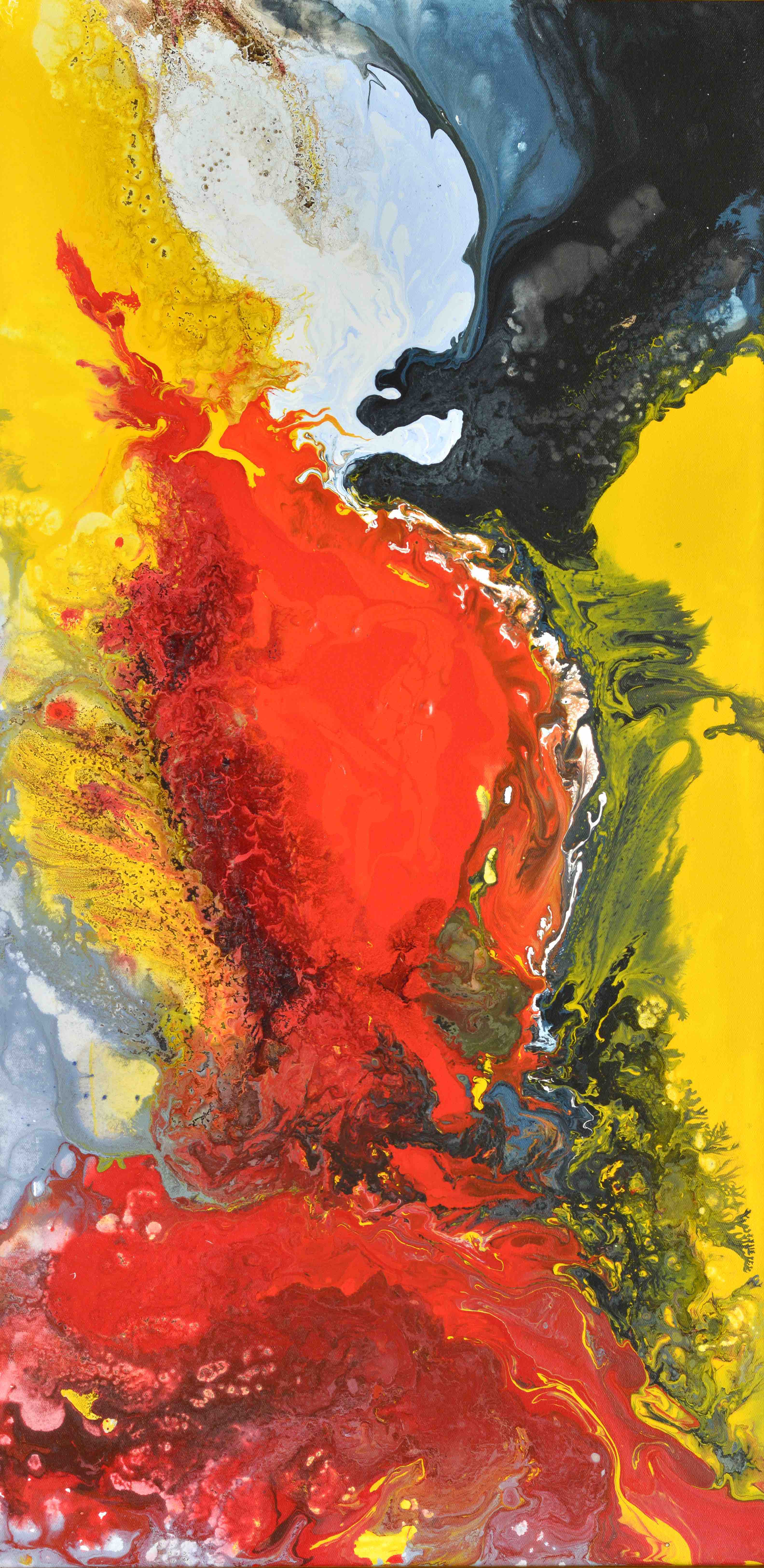 100% Handmade Oil Painting - Primordial Fusion