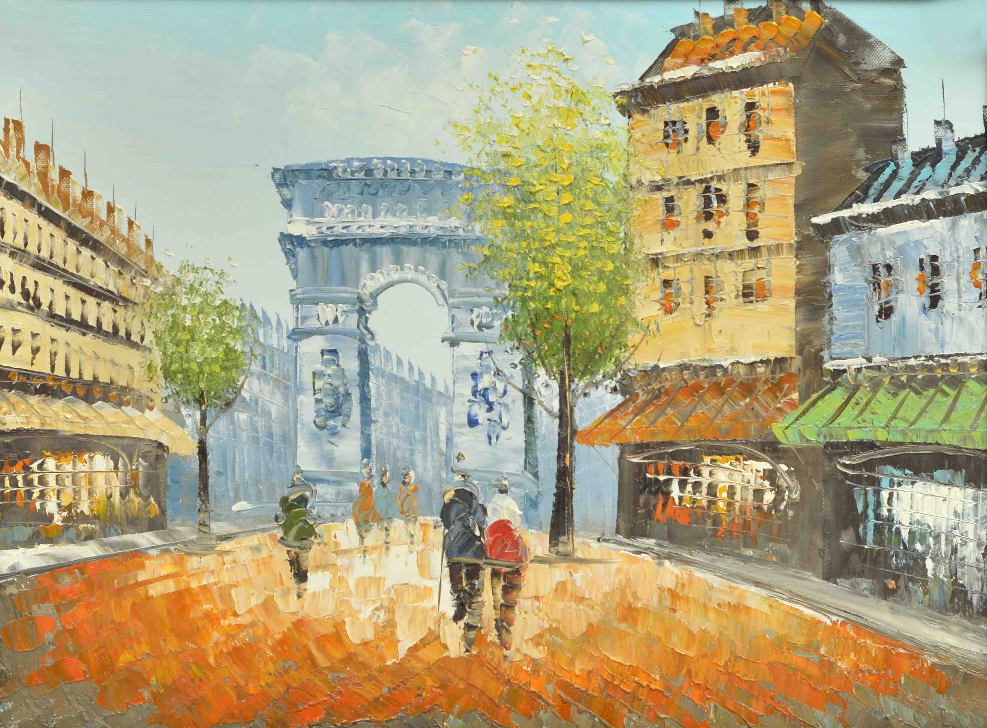 100% Handmade Oil Painting - Arch of Triumph