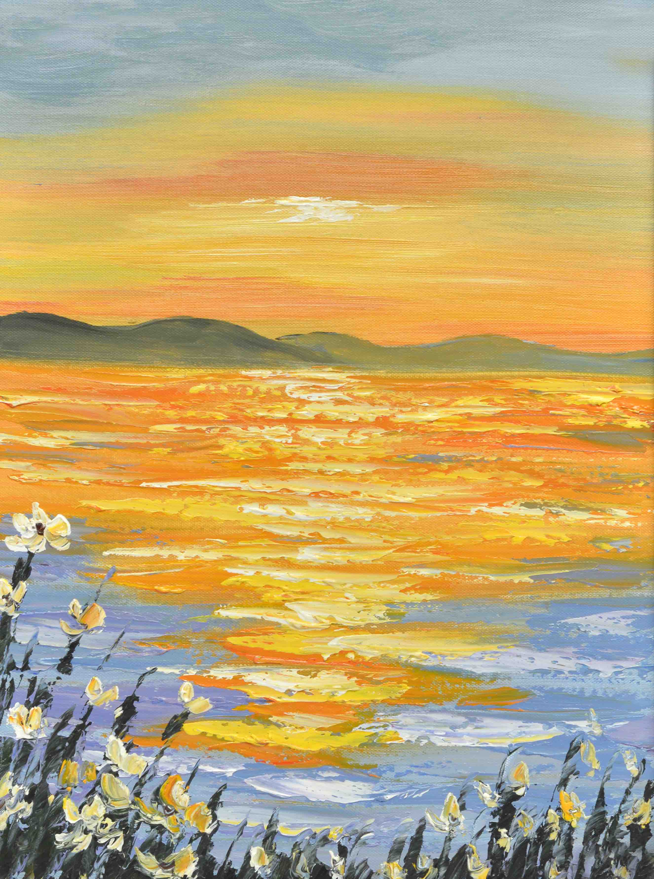 100% Handmade Oil Painting - Amber Twilight