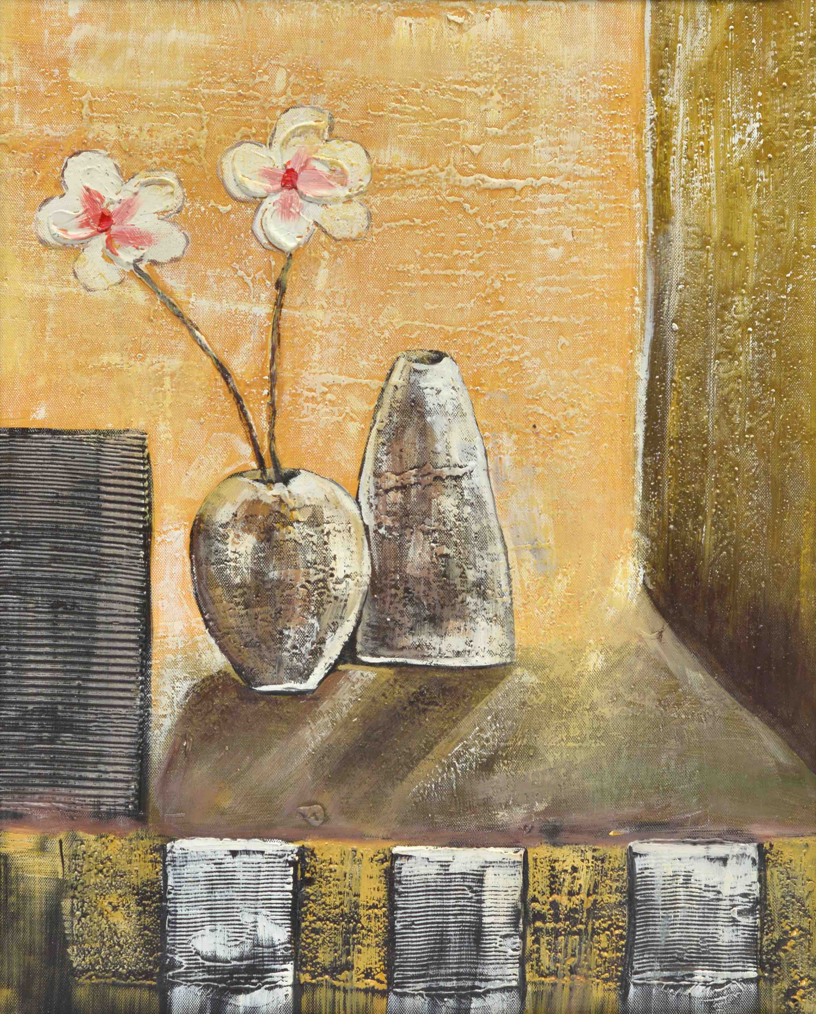 100% Handmade Oil Painting - Still Life with Orchids