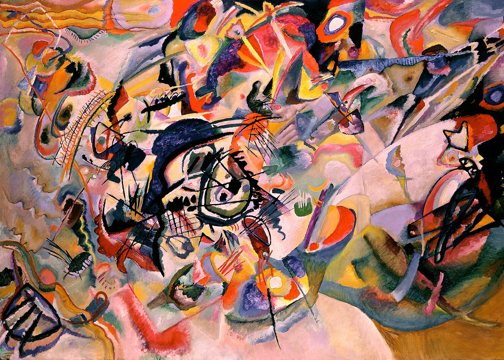 100% Handmade Oil Painting - Composition VII