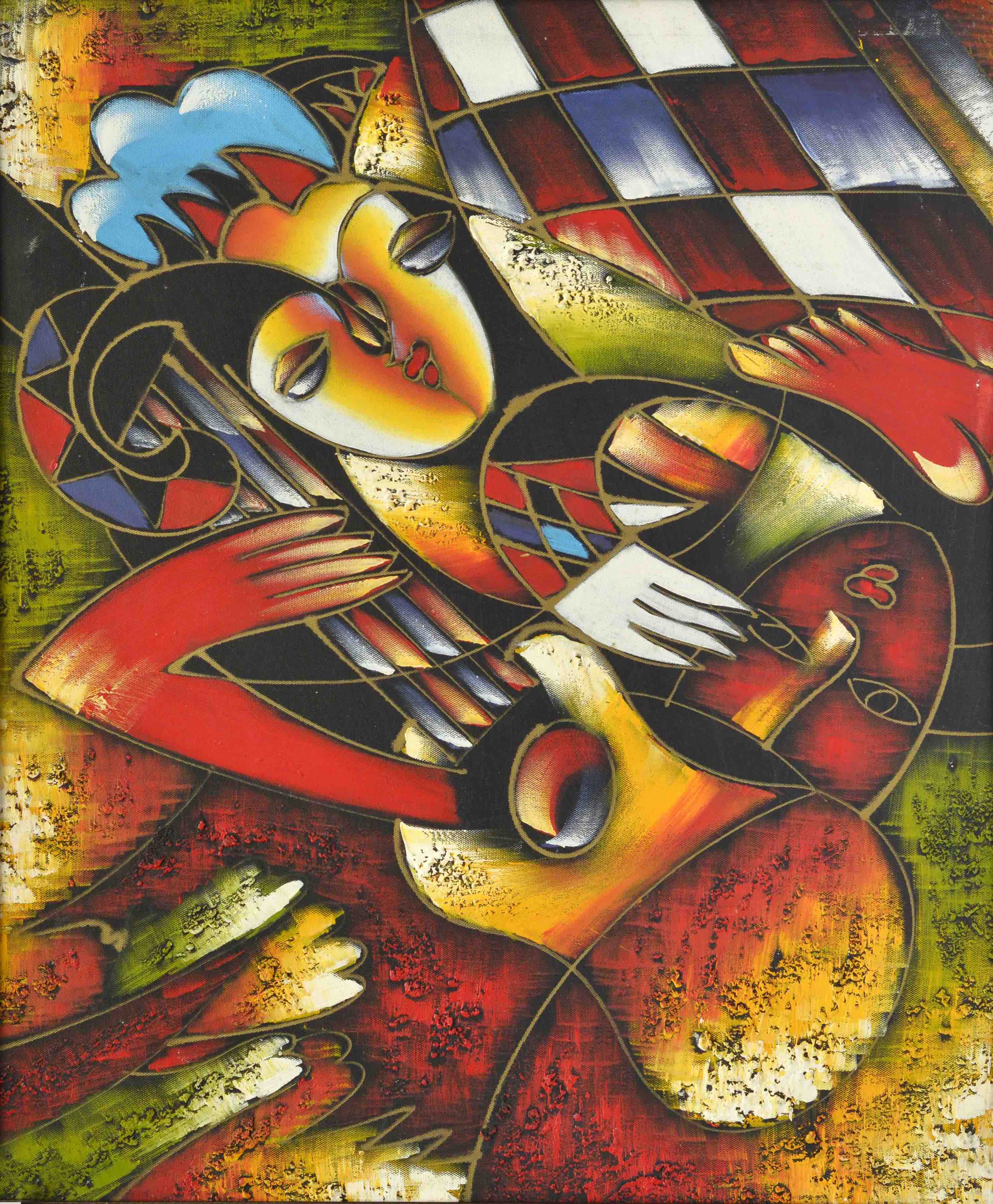 100% Handmade Oil Painting - Cubist Melody