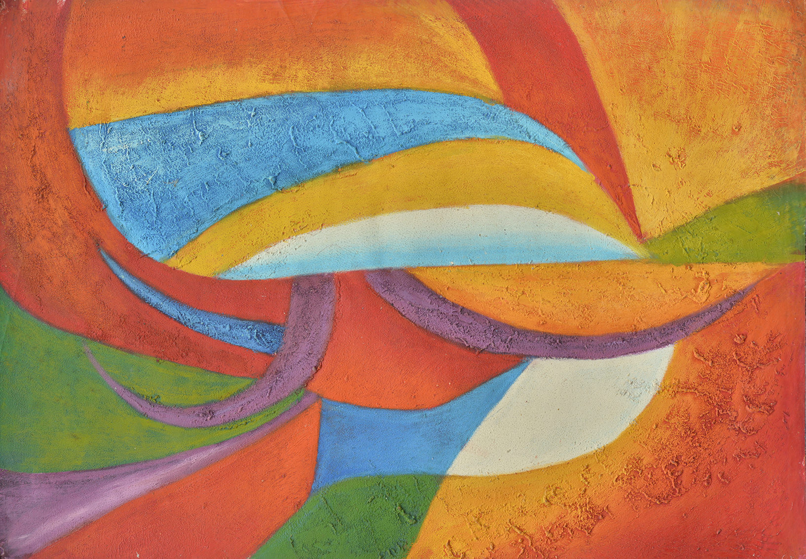 100% Handmade Oil Painting - Chromatic Convergence