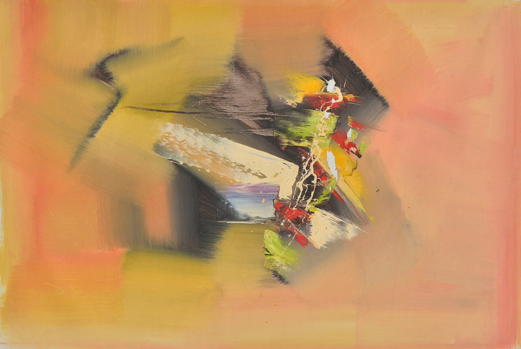 100% Handmade Oil Painting - Prismatic Interplay