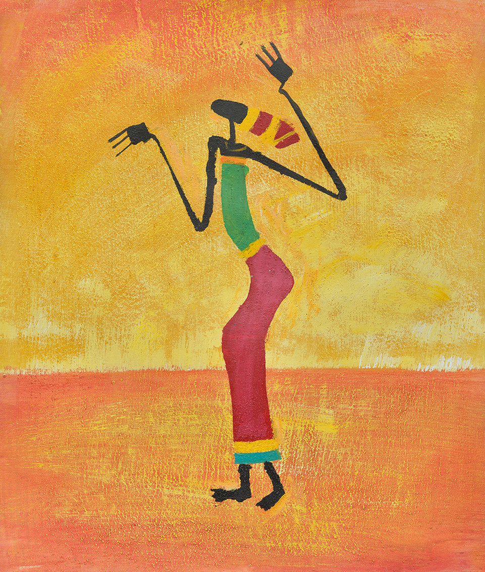 100% Handmade Oil Painting - Joyful Dance