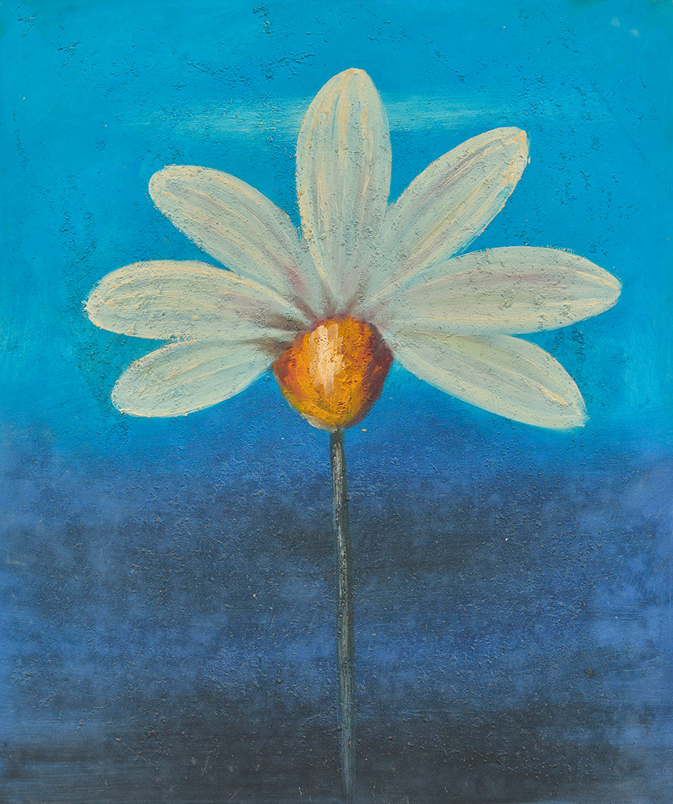 100% Handmade Oil Painting - Solitary Orchid
