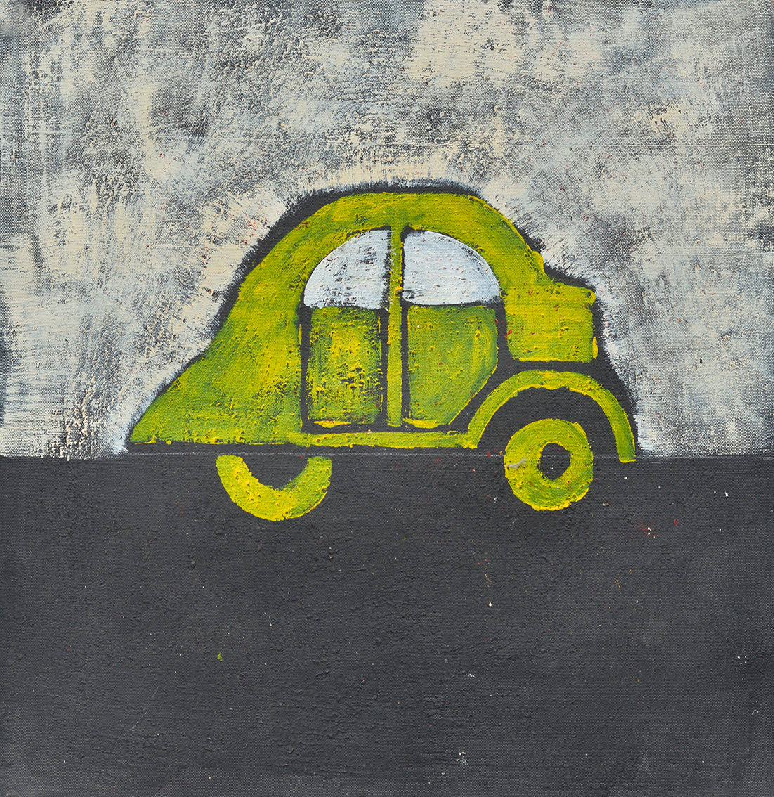 100% Handmade Oil Painting - Whimsical Wheels