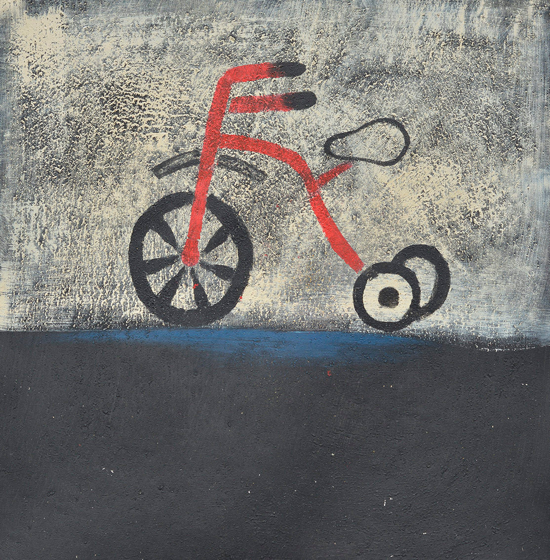 100% Handmade Oil Painting - Whimsical Tricycle