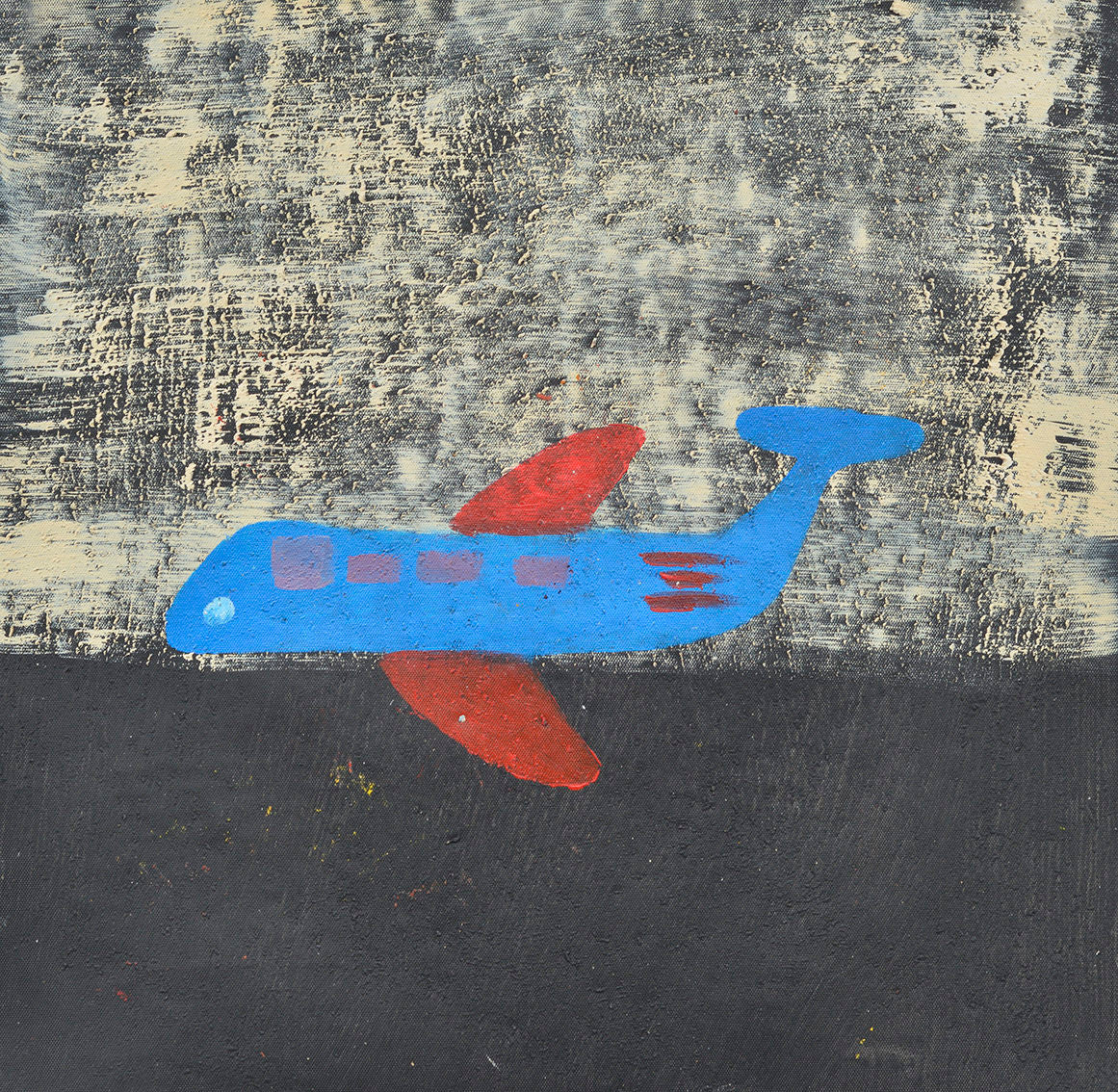 100% Handmade Oil Painting - Soaring Airplane