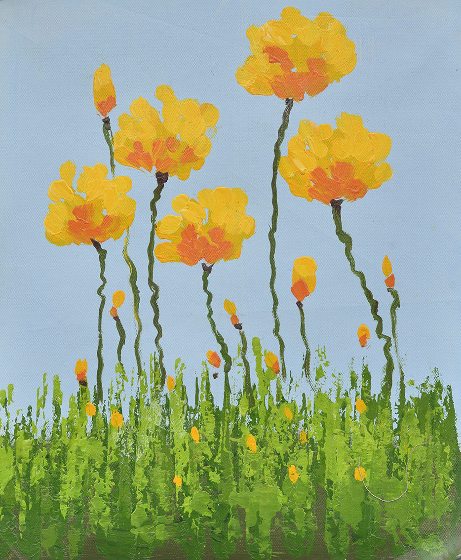100% Handmade Oil Painting - Sunny Meadow