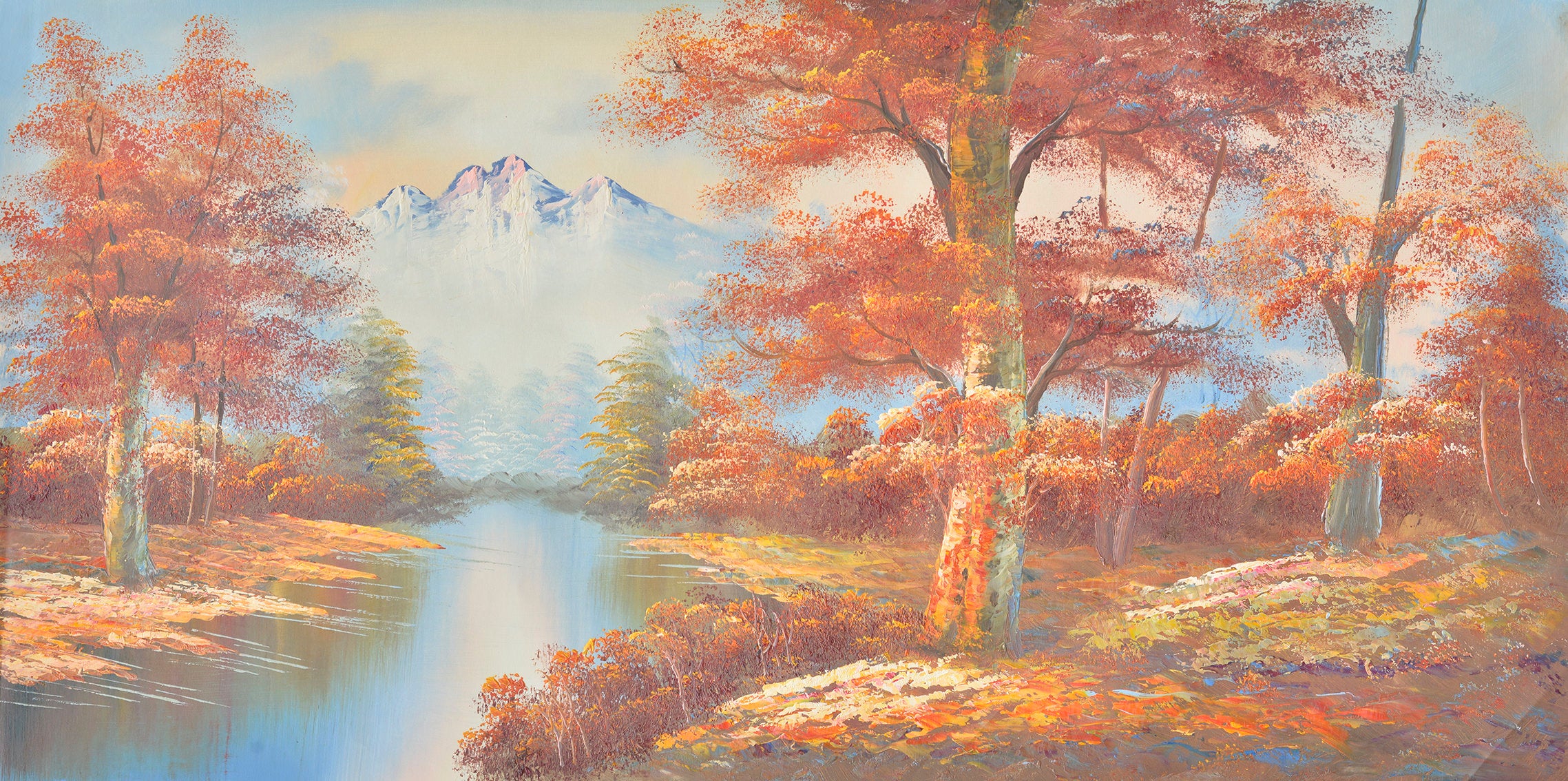 100% Handmade Oil Painting - Autumn Reverie