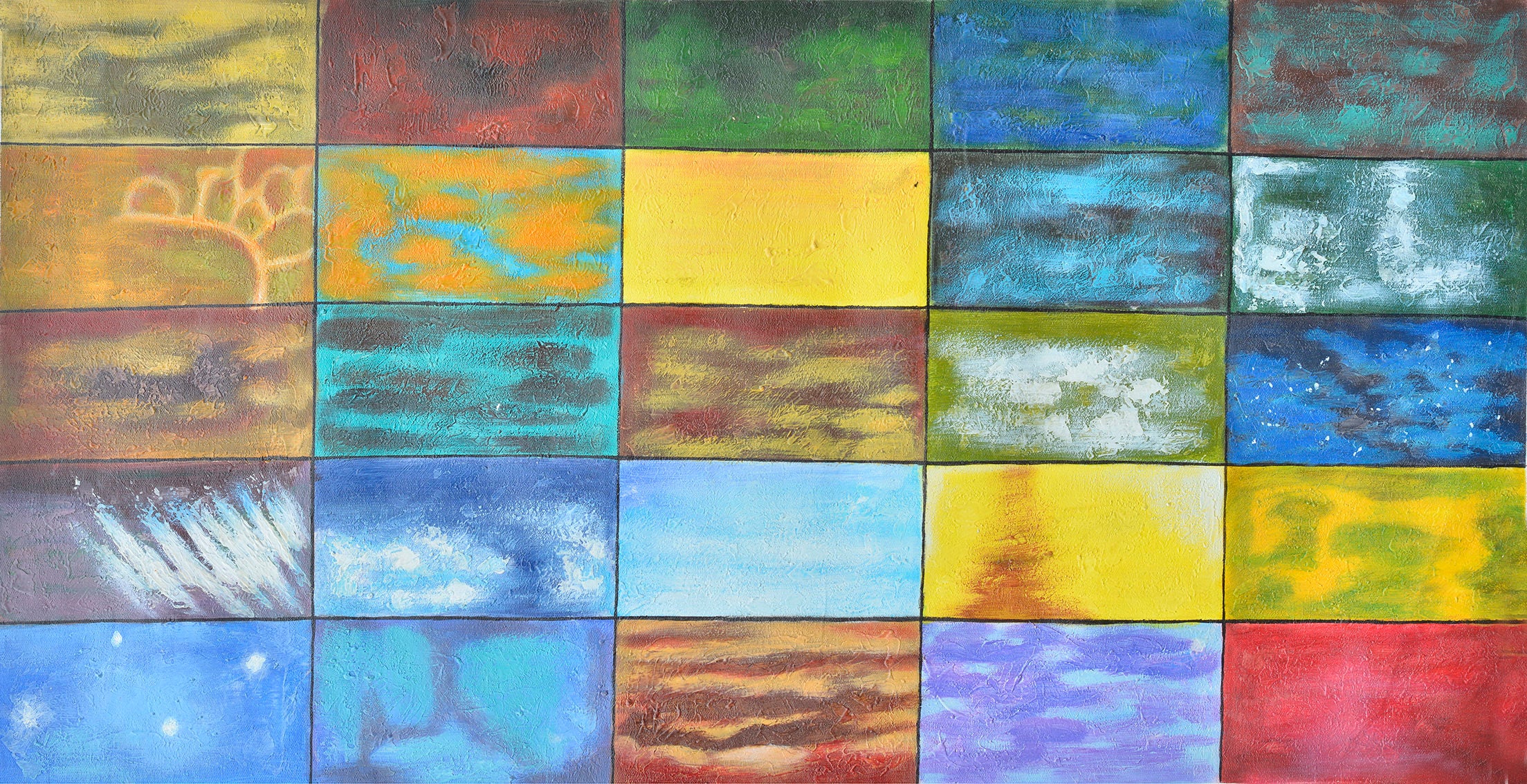 100% Handmade Oil Painting - Chromatic Meditations