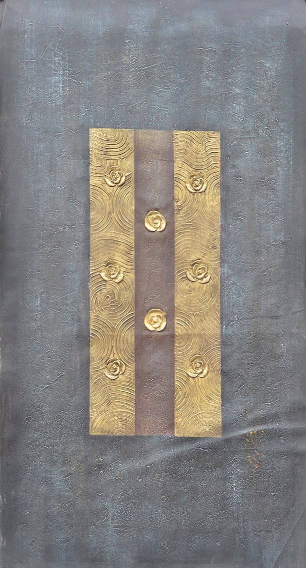 100% Handmade Oil Painting - Gilded Geometry