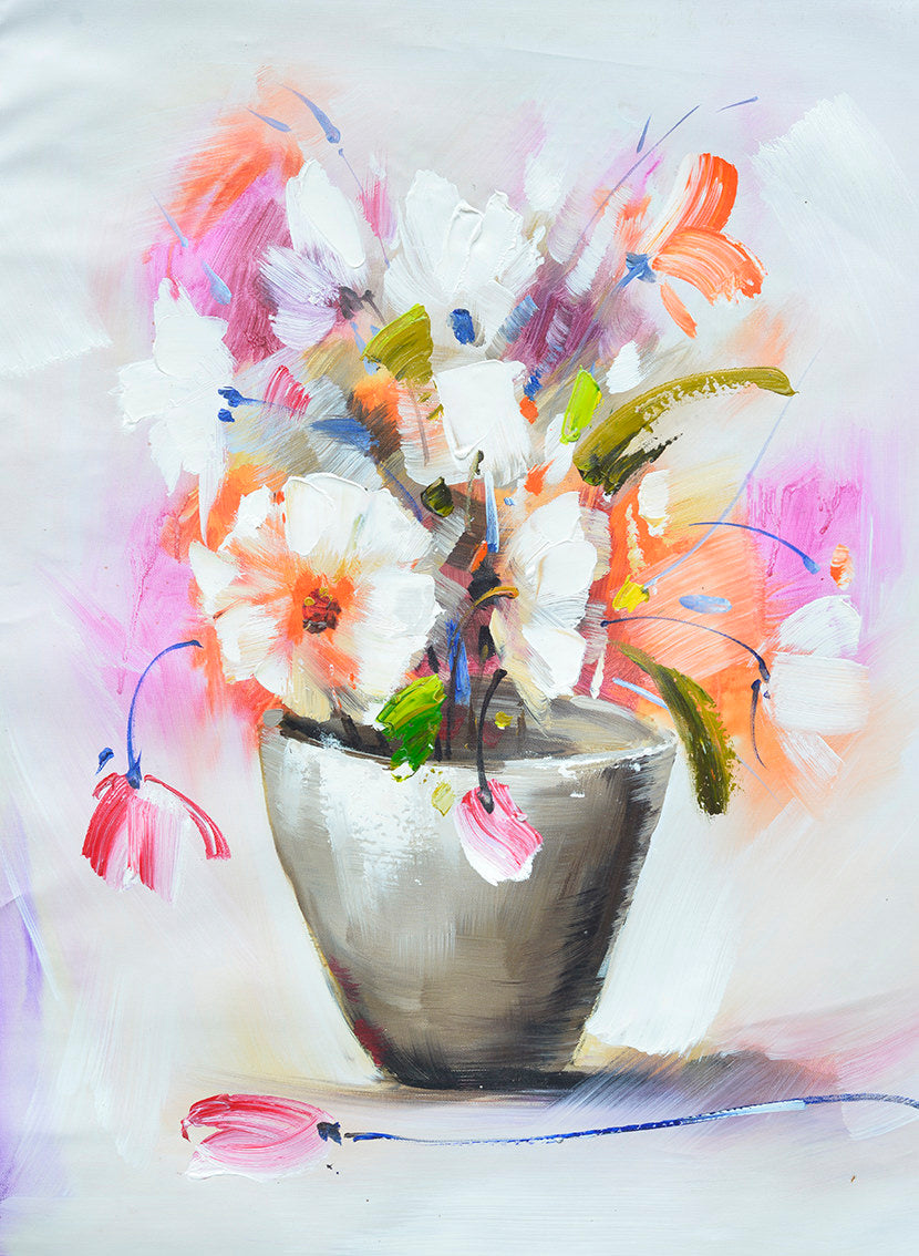 100% Handmade Oil Painting - Floral Bouquet
