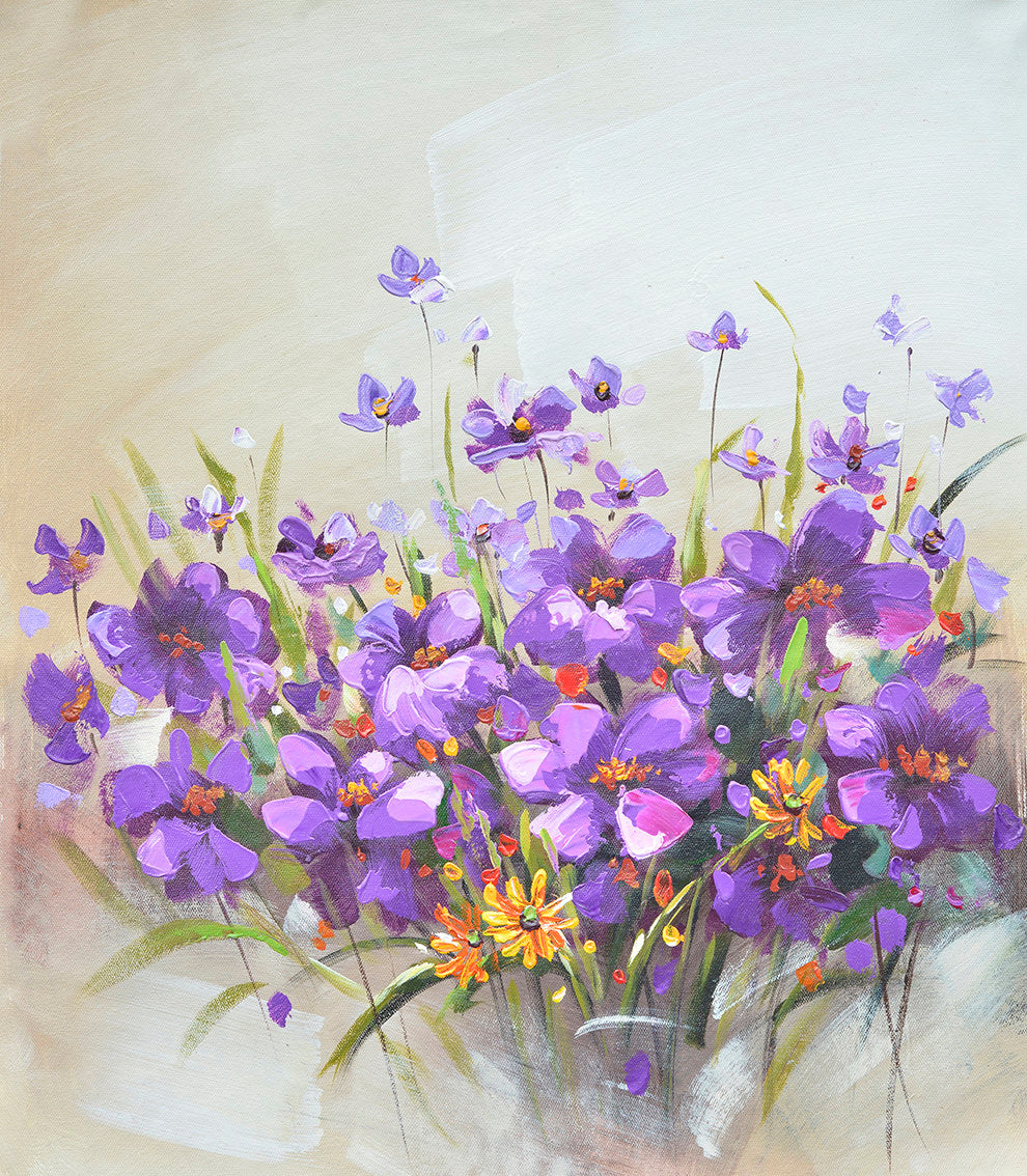 100% Handmade Oil Painting - Lavender Meadow