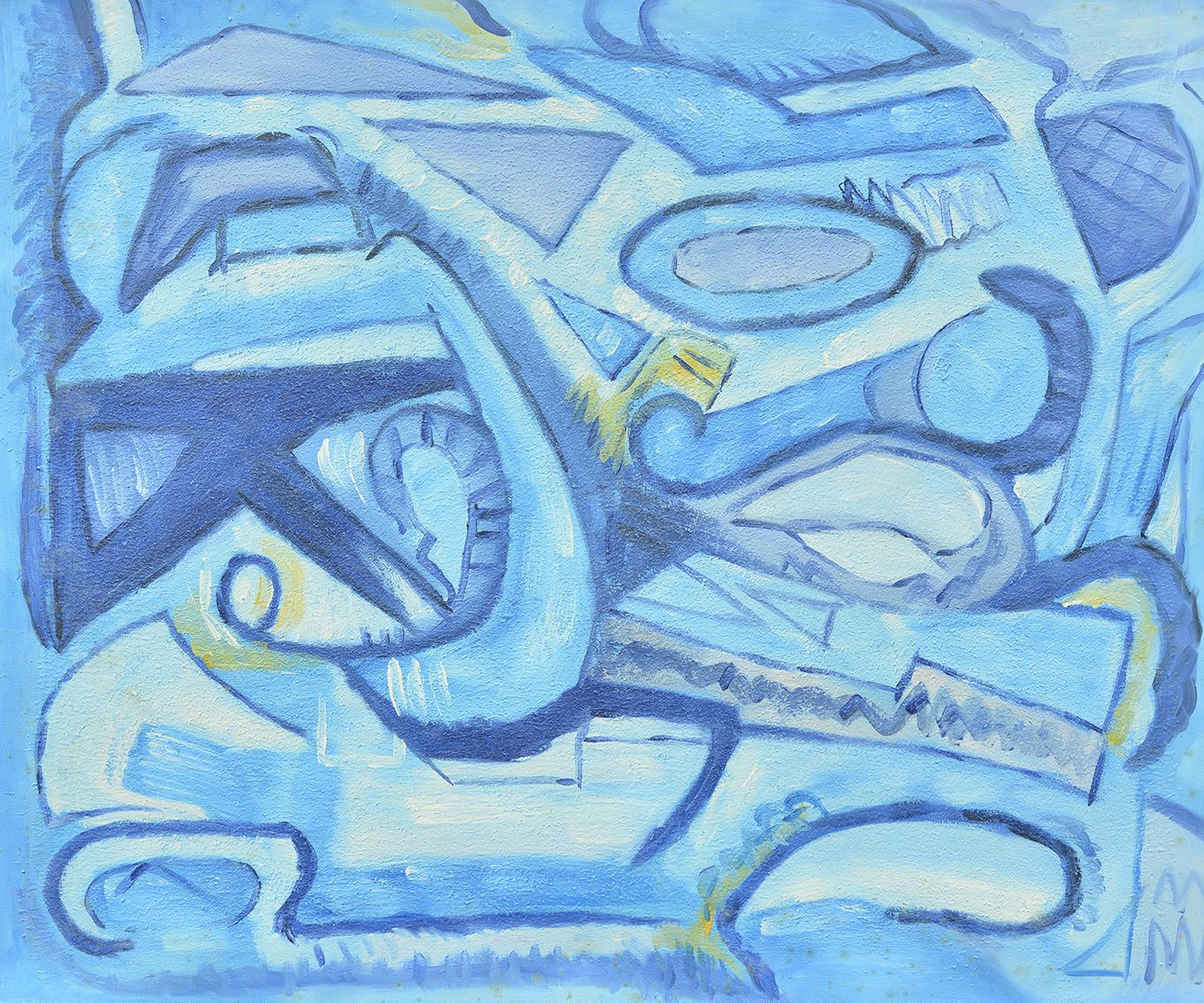 100% Handmade Oil Painting - Aquatic Abstraction