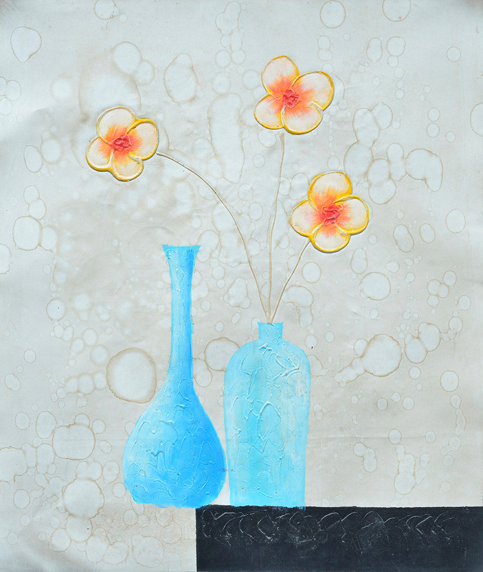 100% Handmade Oil Painting - Delicate Blossoms