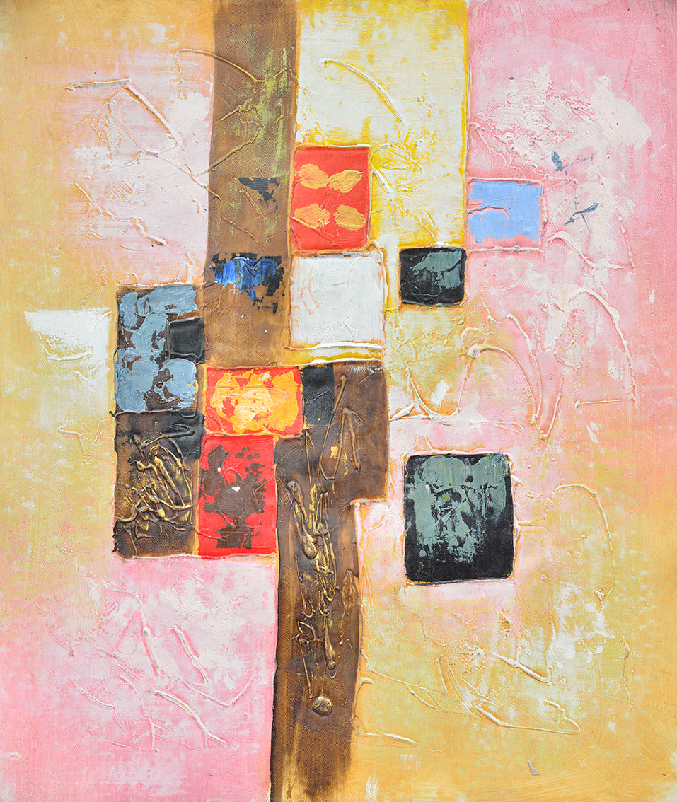 100% Handmade Oil Painting - Patchwork of Memories
