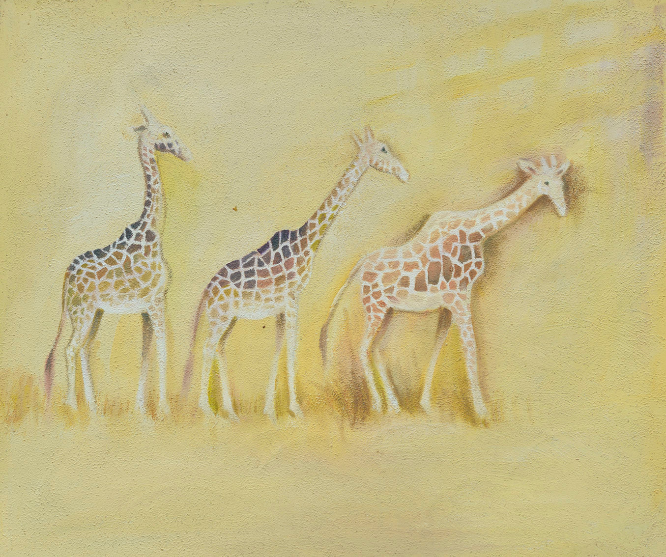 100% Handmade Oil Painting - Serengeti Sentinels