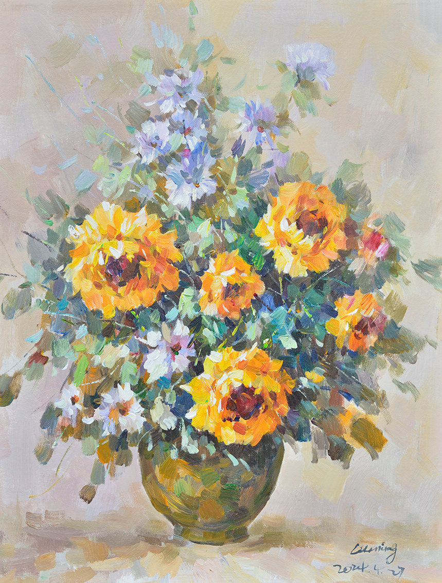 100% Handmade Oil Painting - Sunlit Splendor