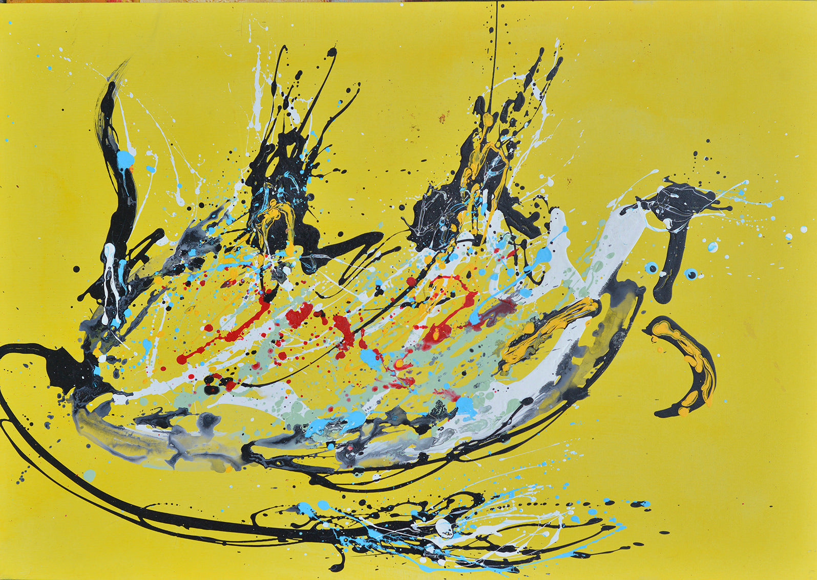 100% Handmade Oil Painting - Explosive Abstraction