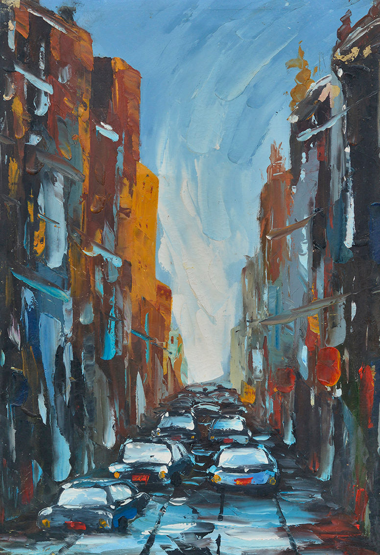 100% Handmade Oil Painting - Urban Rhythm