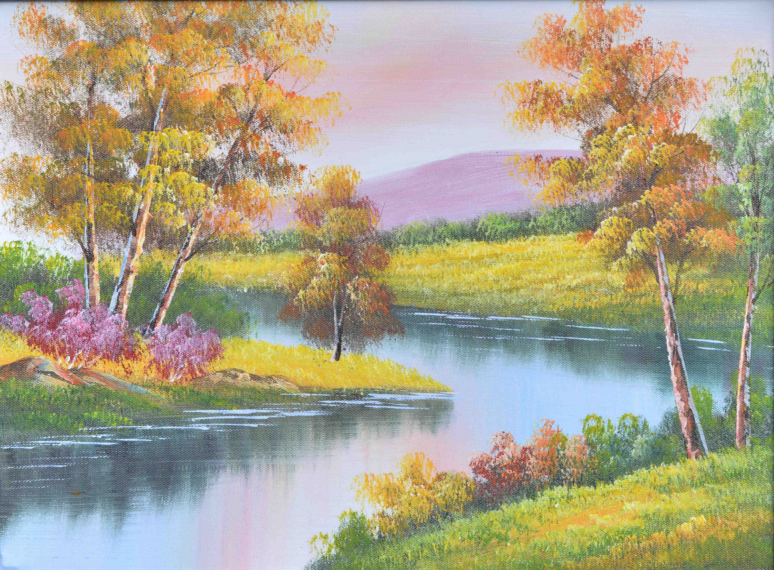 100% Handmade Oil Painting - Autumn's Gentle Whisper