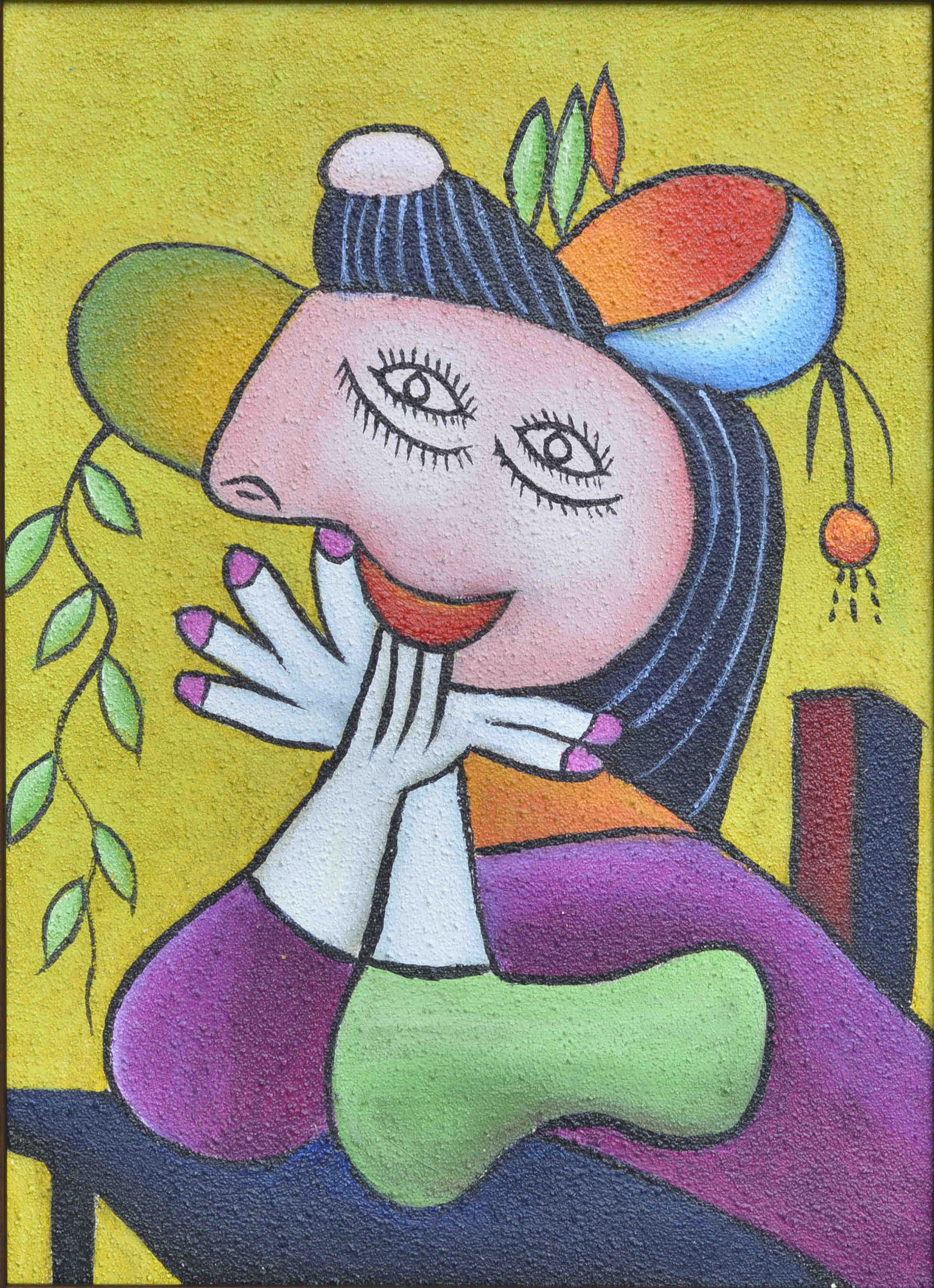 100% Handmade Oil Painting - Mirthful Musings