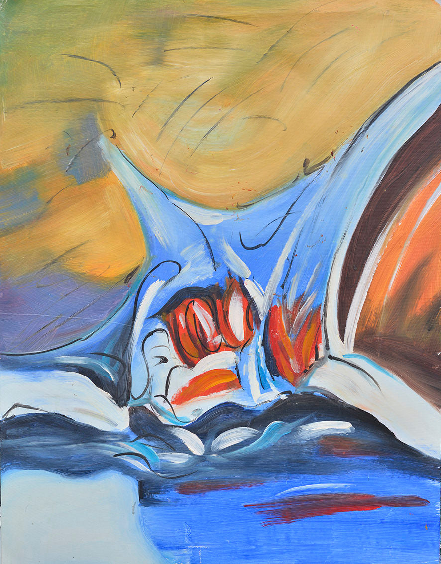 100% Handmade Oil Painting - Aquatic Dreamscape
