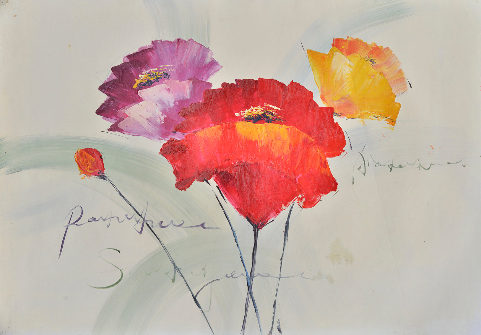 100% Handmade Oil Painting - Floral Elegance Series II