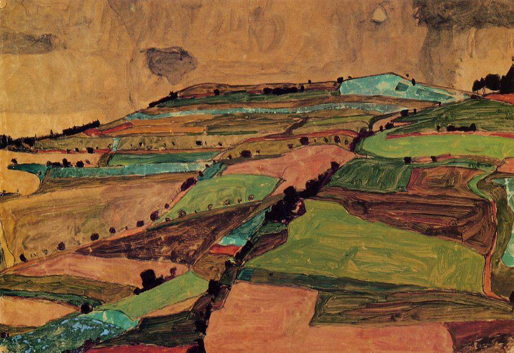 100% Handmade Oil Painting - Field Landscape